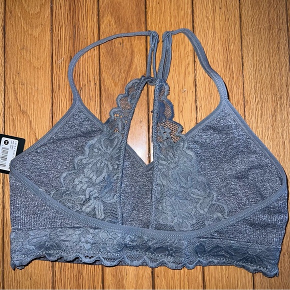 New With Tag Laura Ashley Gray Racerback Bra Size Medium nylon spandex - Picture 10 of 10